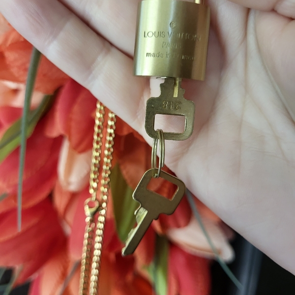 LOUIS VUITTON Authentic PADLOCK (necklace not LV added to complement PADLOCK) - Picture 3 of 5